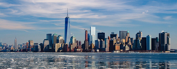 Vue de New York depuis l'océan