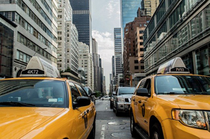 Rue de New York avec taxis